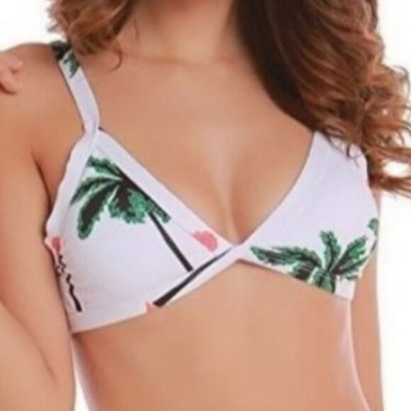 T&J Designs Bikini Tropical Palm Tree Strappy Back White Green Pink Vari… - Picture 9 of 12
